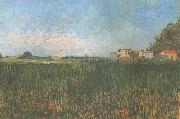 Farmhouses in a Wheat Field near Arles (nn04) Vincent Van Gogh